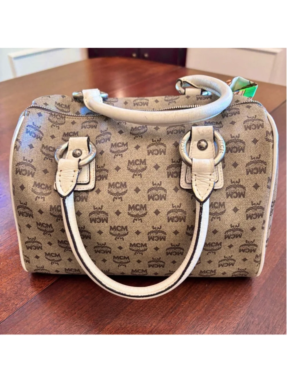 MCM boston leather